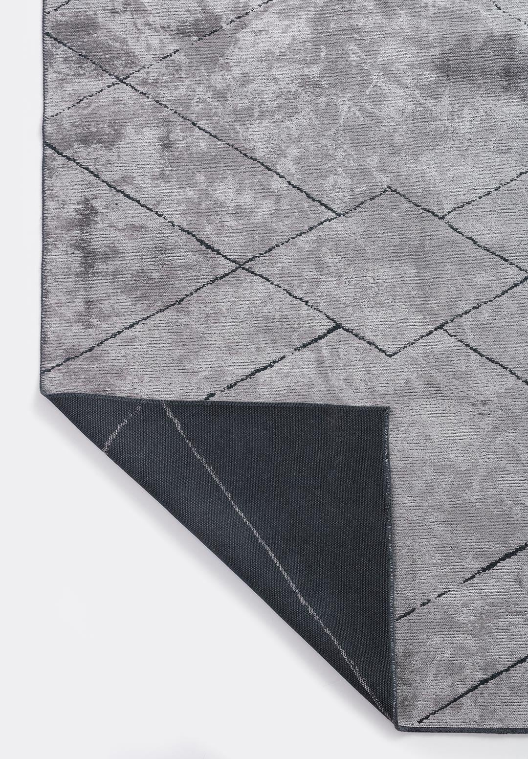 Spider Matte Black - Light Grey Rug Rugs - Venetto Design Venettodesign.com
