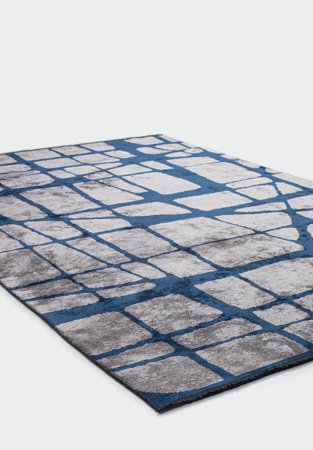 Web Navy Blue - Light Grey Rug Rugs - Venetto Design Venettodesign.com