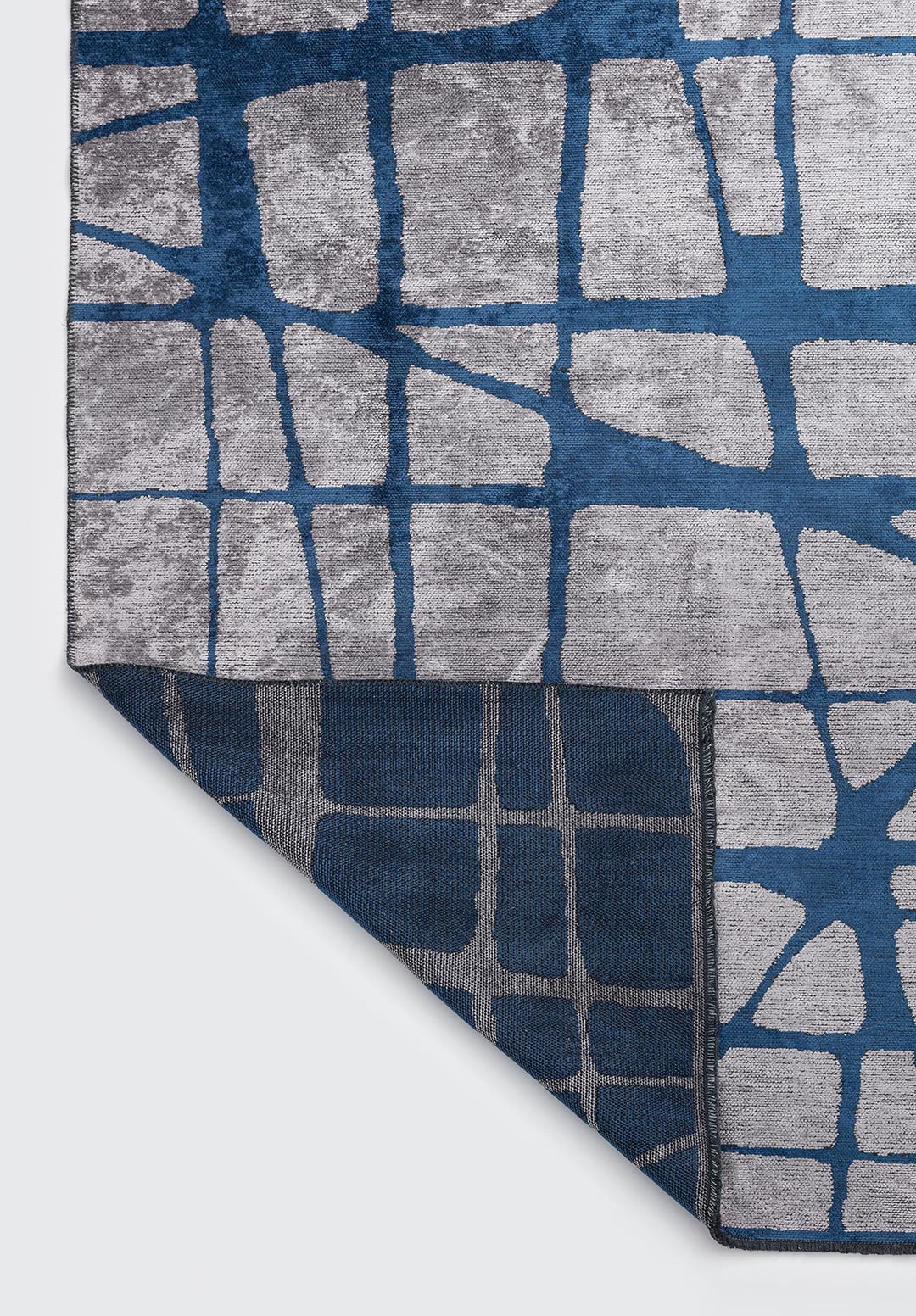 Web Navy Blue - Light Grey Rug Rugs - Venetto Design Venettodesign.com