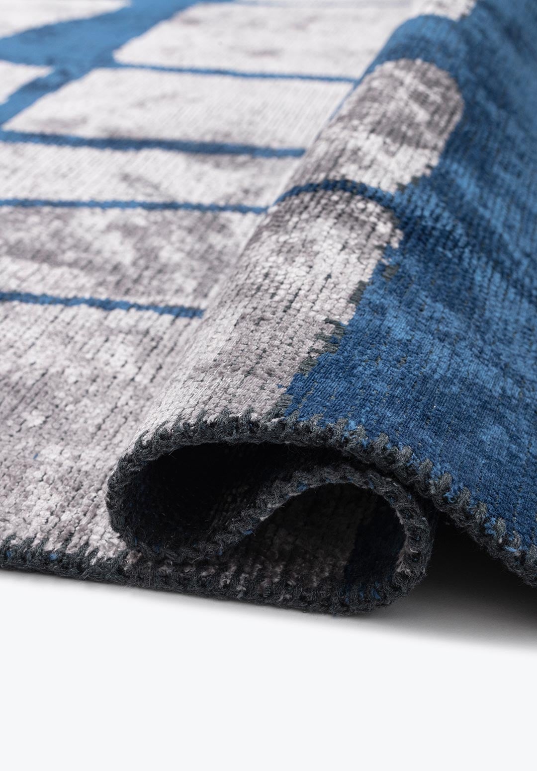 Web Navy Blue - Light Grey Rug Rugs - Venetto Design Venettodesign.com
