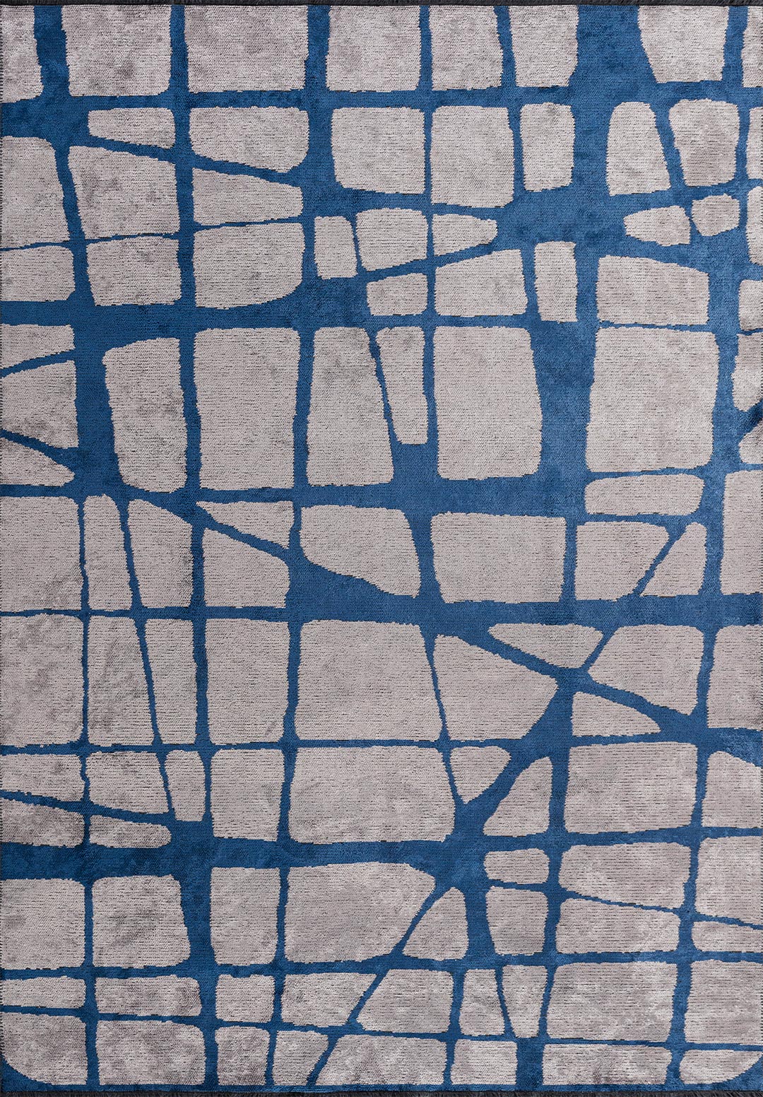 Web Navy Blue - Light Grey Rug Rugs - Venetto Design Venettodesign.com