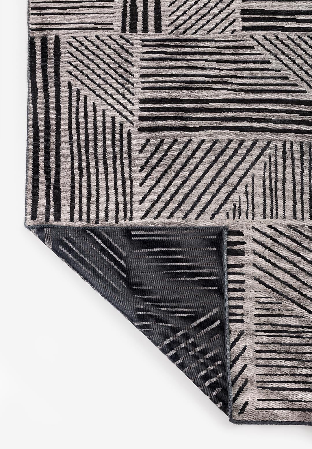 Field Black - Light Grey Rug Rugs - Venetto Design Venettodesign.com