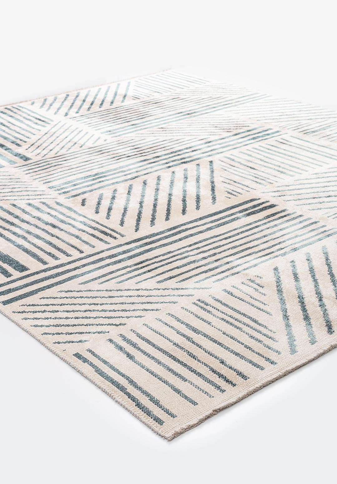 Field Blue - Ecru Rug Rugs - Venetto Design Venettodesign.com