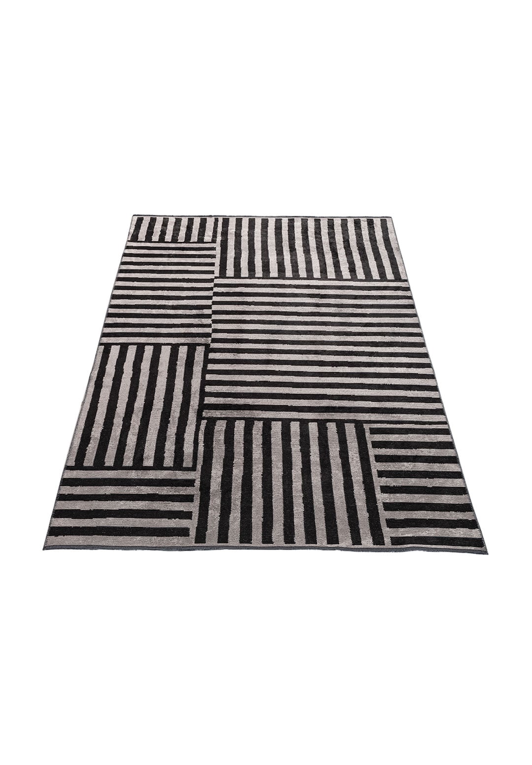 Cadence Black - Light Grey Rug Rugs - Venetto Design Venettodesign.com