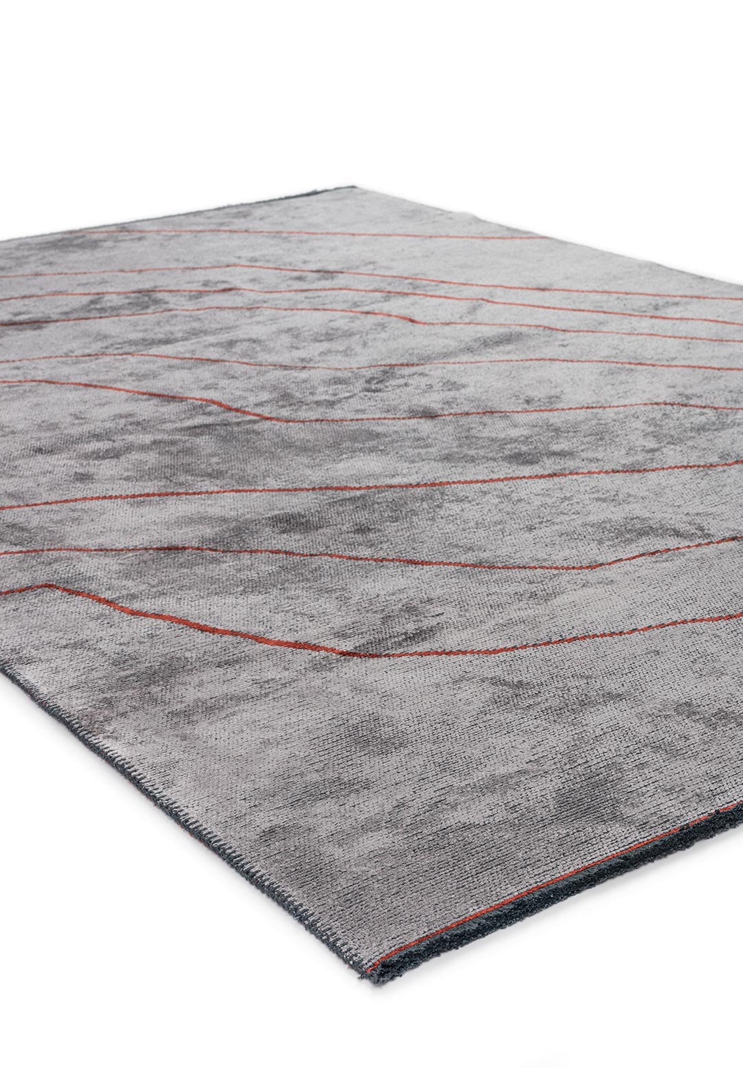 Curve Light Grey - Dark Terra Rug Rugs - Venetto Design Venettodesign.com