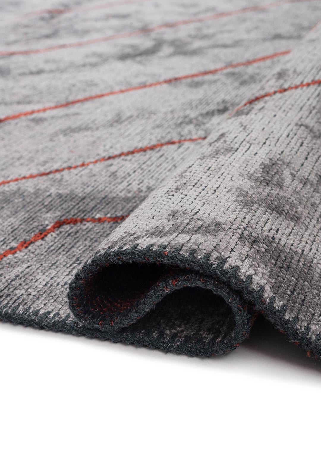 Curve Light Grey - Dark Terra Rug Rugs - Venetto Design Venettodesign.com