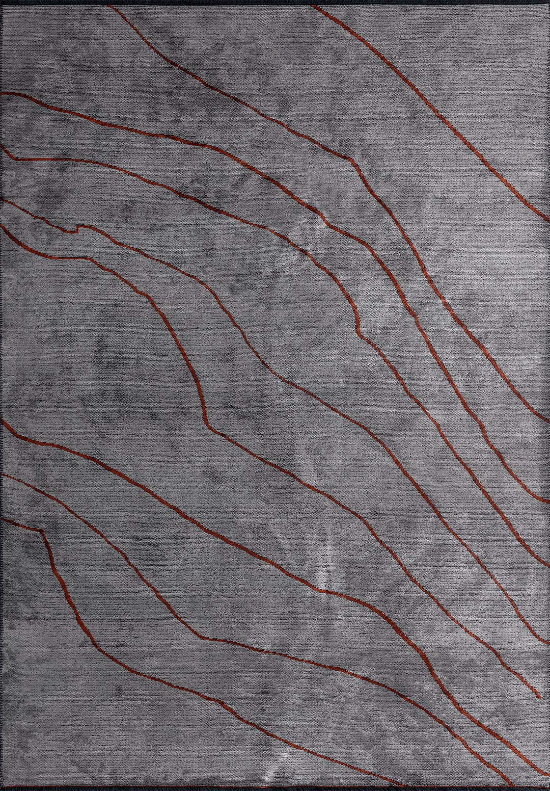 Curve Light Grey - Dark Terra Rug Rugs - Venetto Design Venettodesign.com
