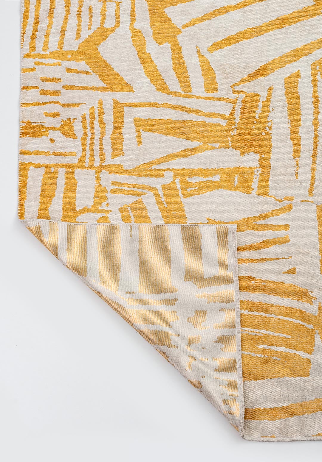Graffiti Gold - Ecru Rug Rugs - Venetto Design Venettodesign.com