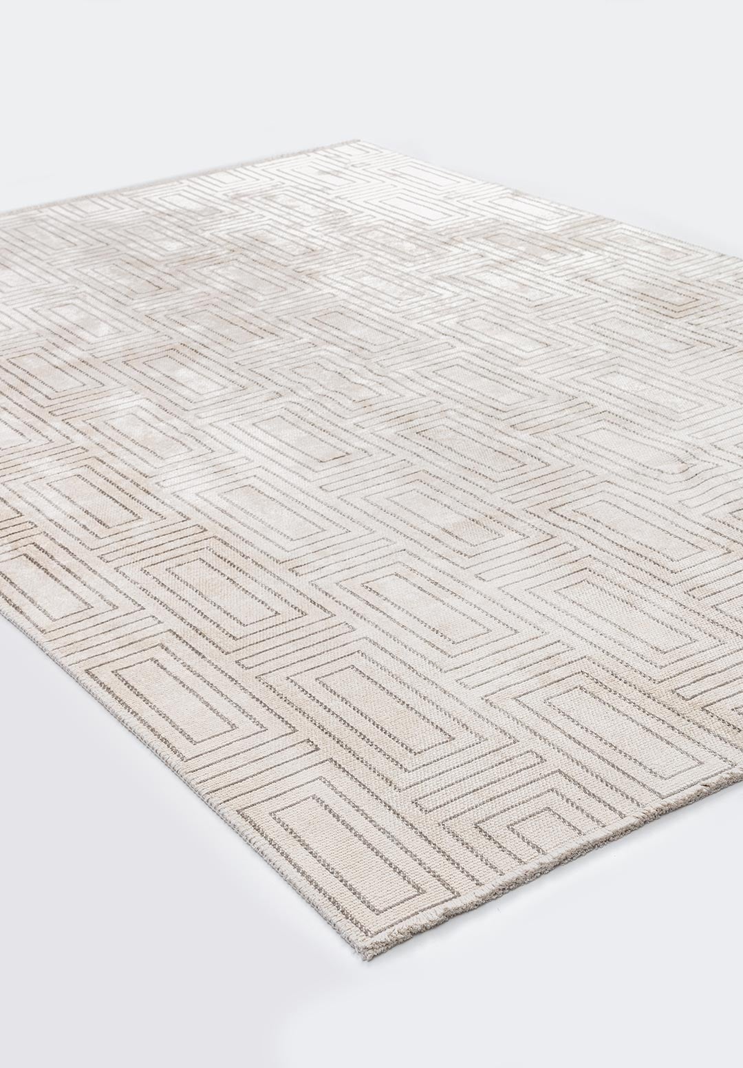 Brick Grey - Ecru Rug Rugs - Venetto Design Venettodesign.com