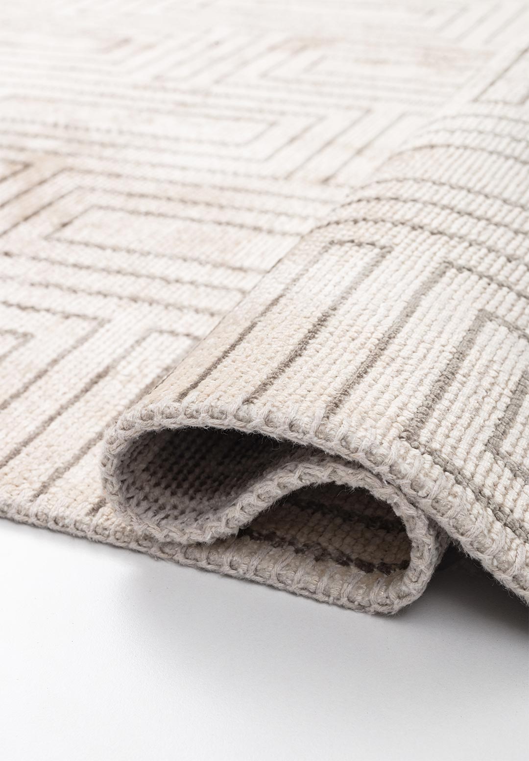 Brick Grey - Ecru Rug Rugs - Venetto Design Venettodesign.com