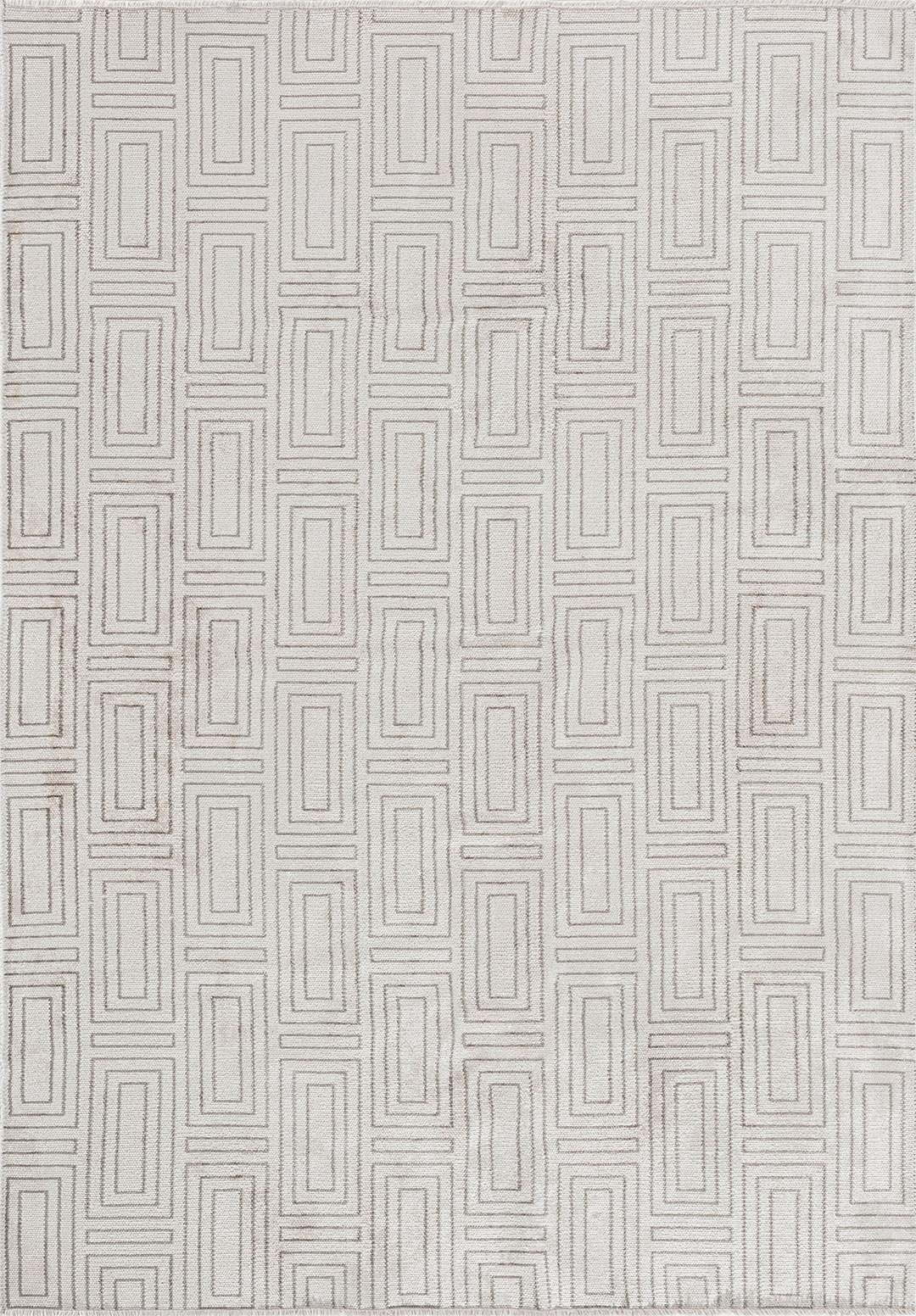 Brick Grey - Ecru Rug Rugs - Venetto Design Venettodesign.com