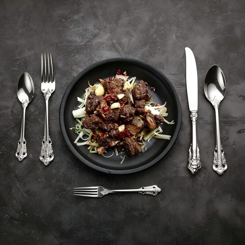 Ducal Silver 18/10 Stainless Steel Cutlery Set with Forged Handle - Venetto Design Venettodesign.com