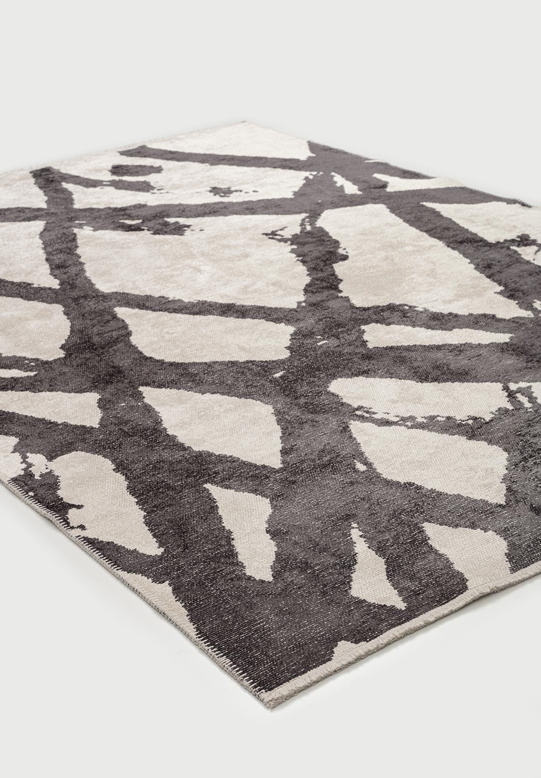 Branch Charcoal - Ecru Rug Rugs - Venetto Design Venettodesign.com