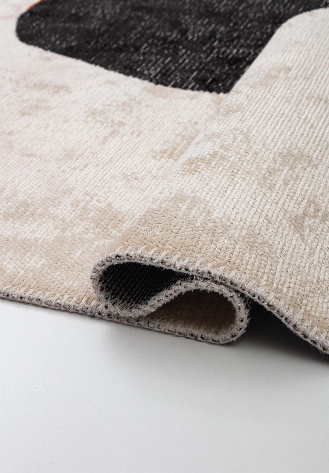 Rock Black - Ecru Rug Rugs - Venetto Design Venettodesign.com