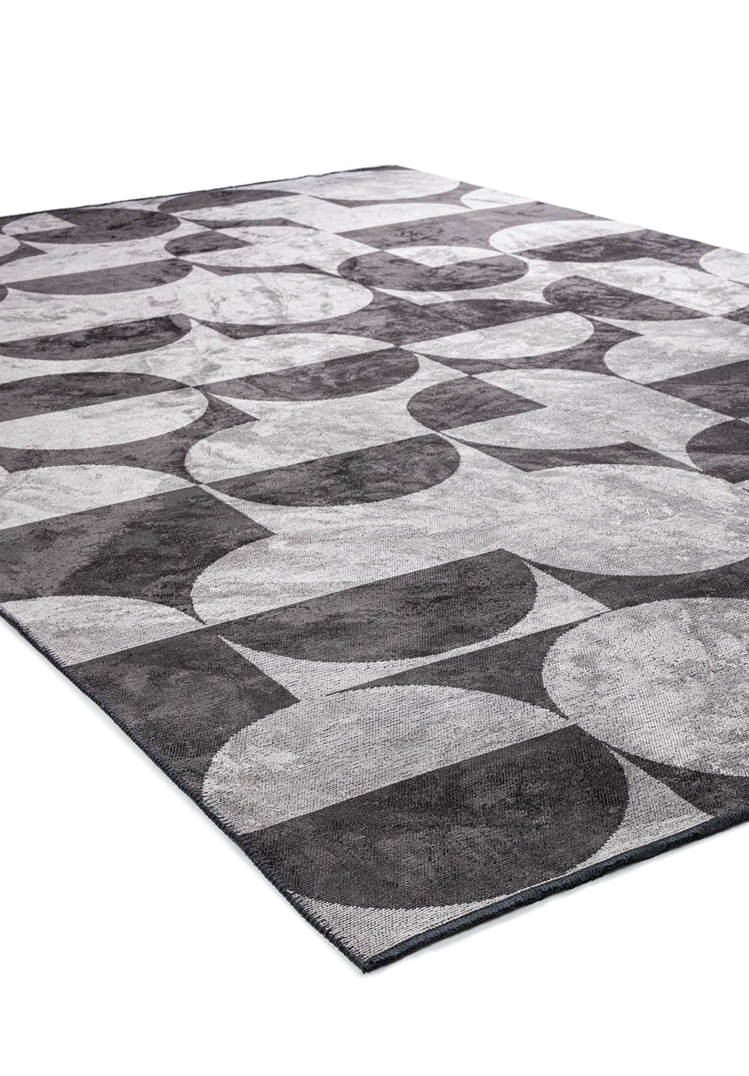Circle Charcoal - Light Cream Rug Rugs - Venetto Design Venettodesign.com