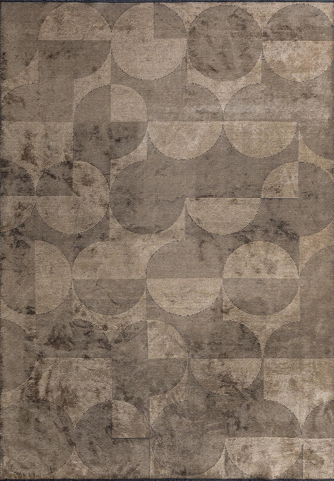 Circle Dark Beige Rug Rugs - Venetto Design Venettodesign.com