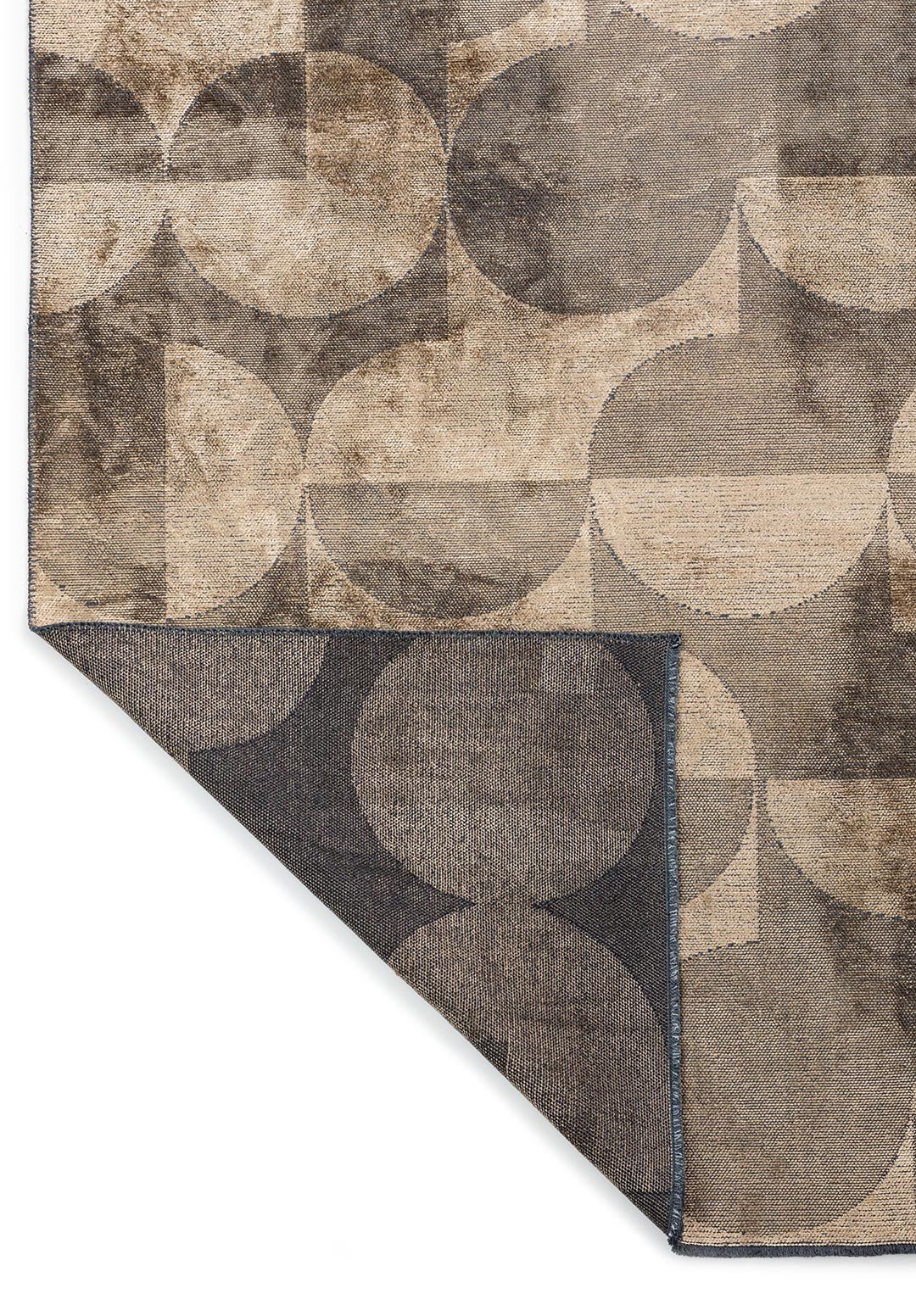 Circle Dark Beige Rug Rugs - Venetto Design Venettodesign.com