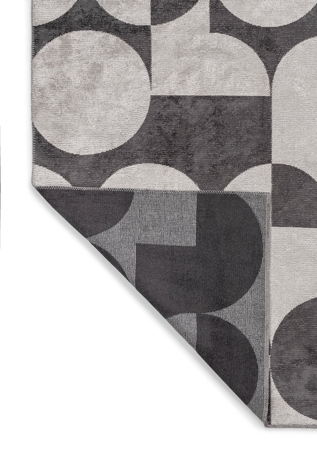 Circle Charcoal - Bone Rug Rugs - Venetto Design Venettodesign.com