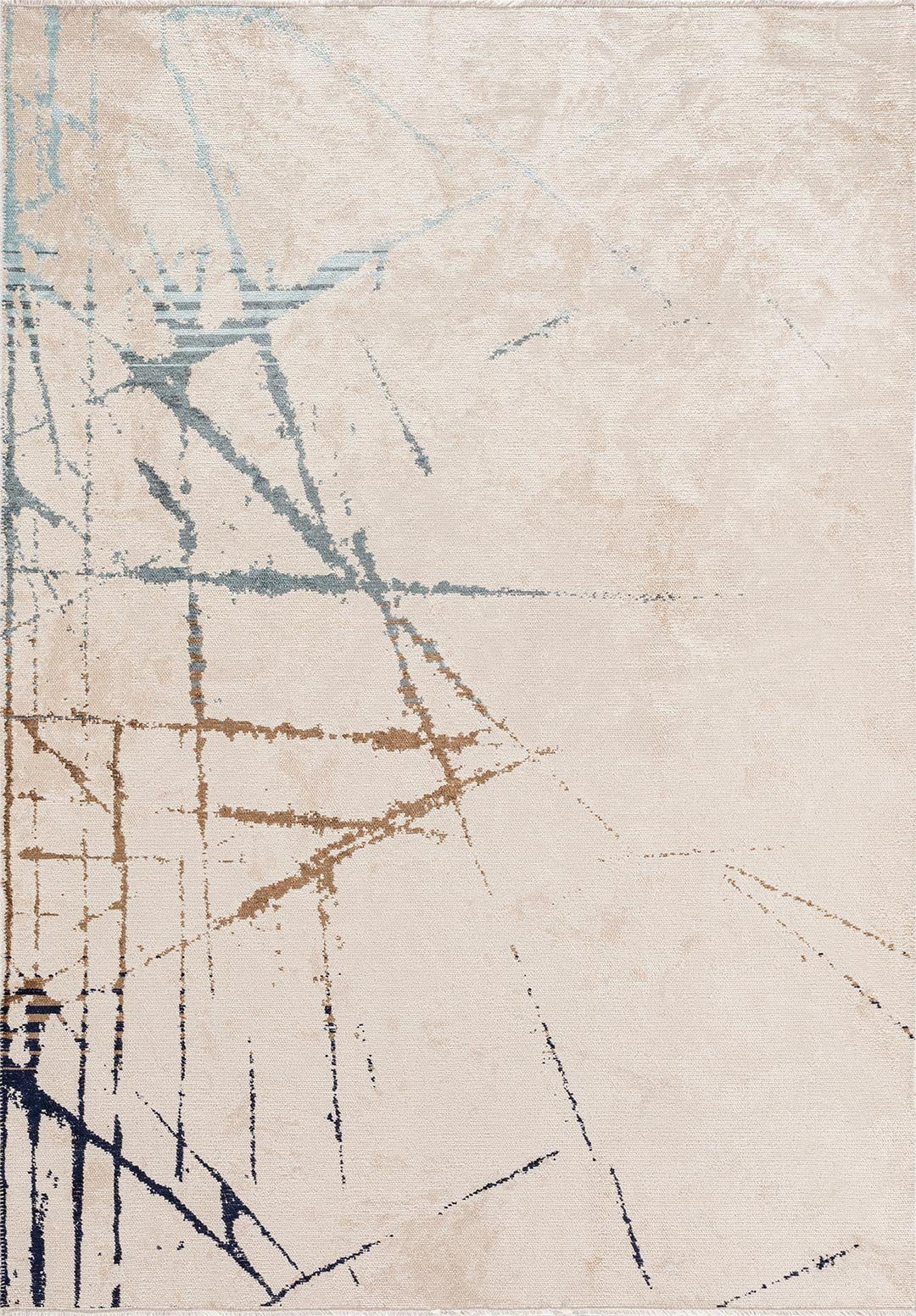 Crack Blue - Ecru Rug Rugs - Venetto Design Venettodesign.com