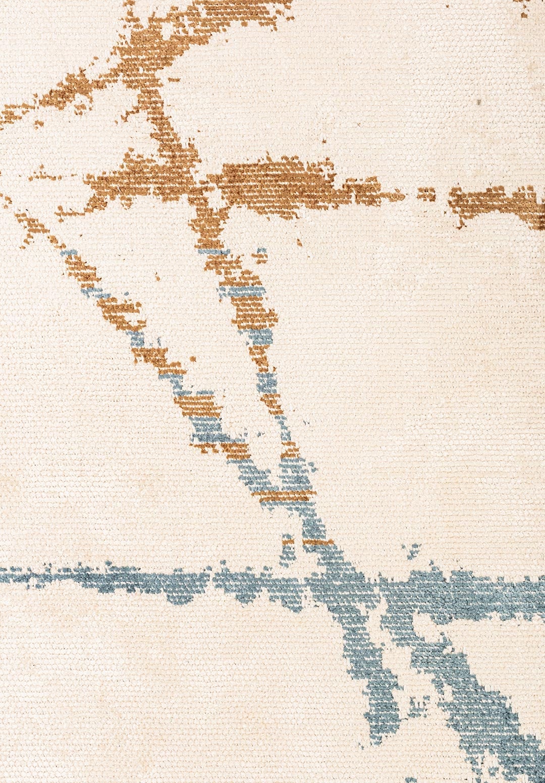 Crack Blue - Ecru Rug Rugs - Venetto Design Venettodesign.com