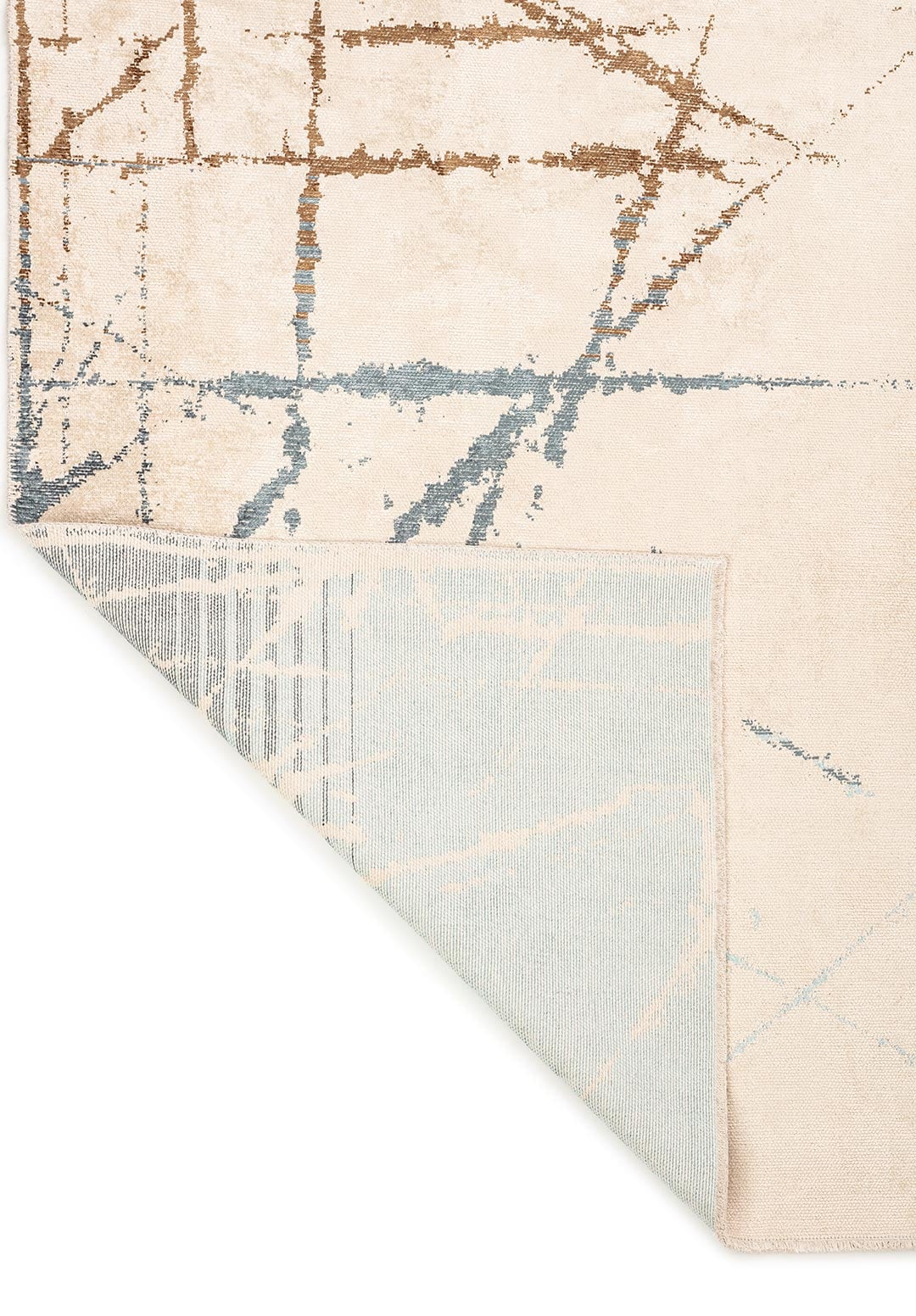 Crack Blue - Ecru Rug Rugs - Venetto Design Venettodesign.com