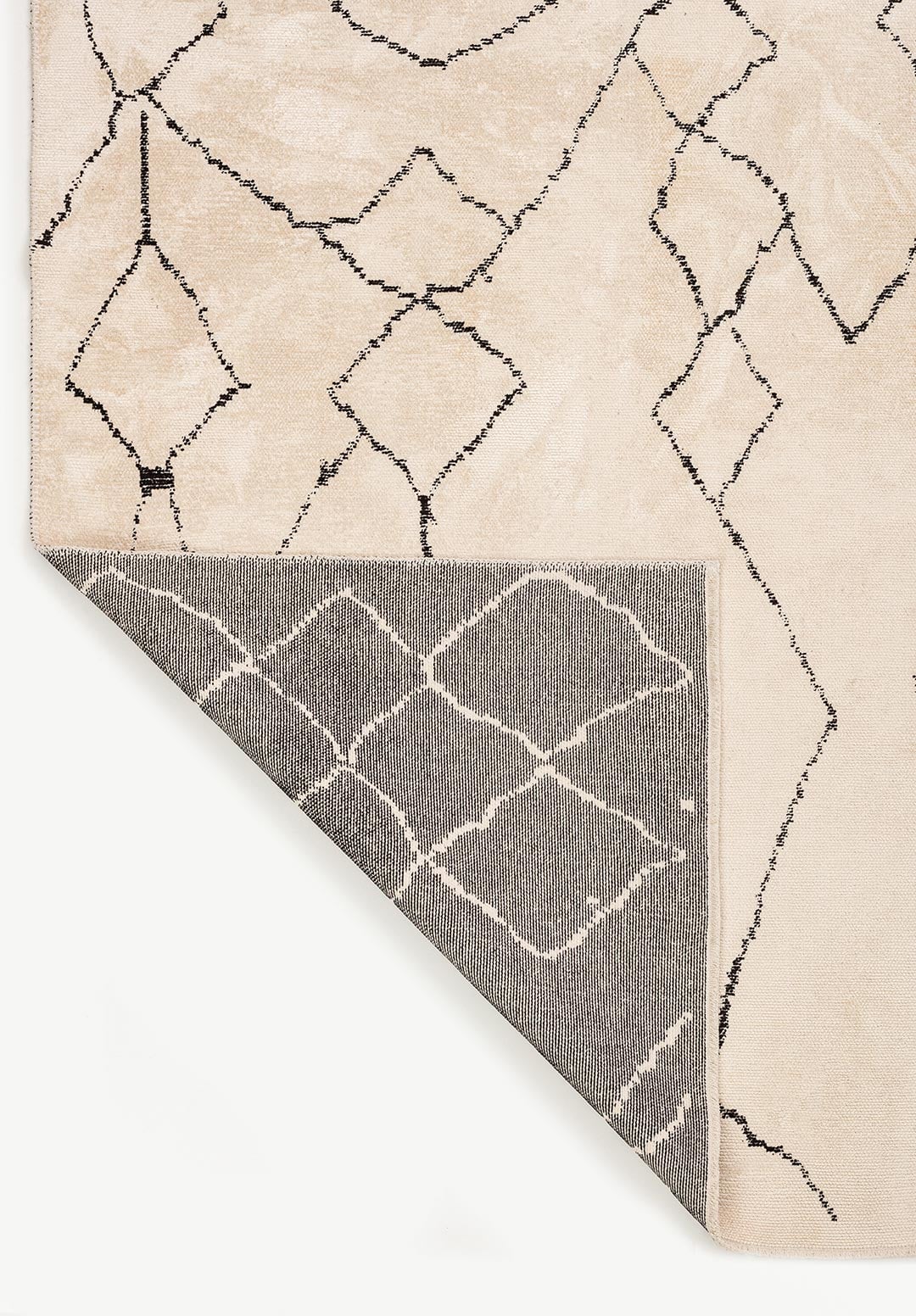 Ethnic Black - Ecru Rug Rugs - Venetto Design Venettodesign.com