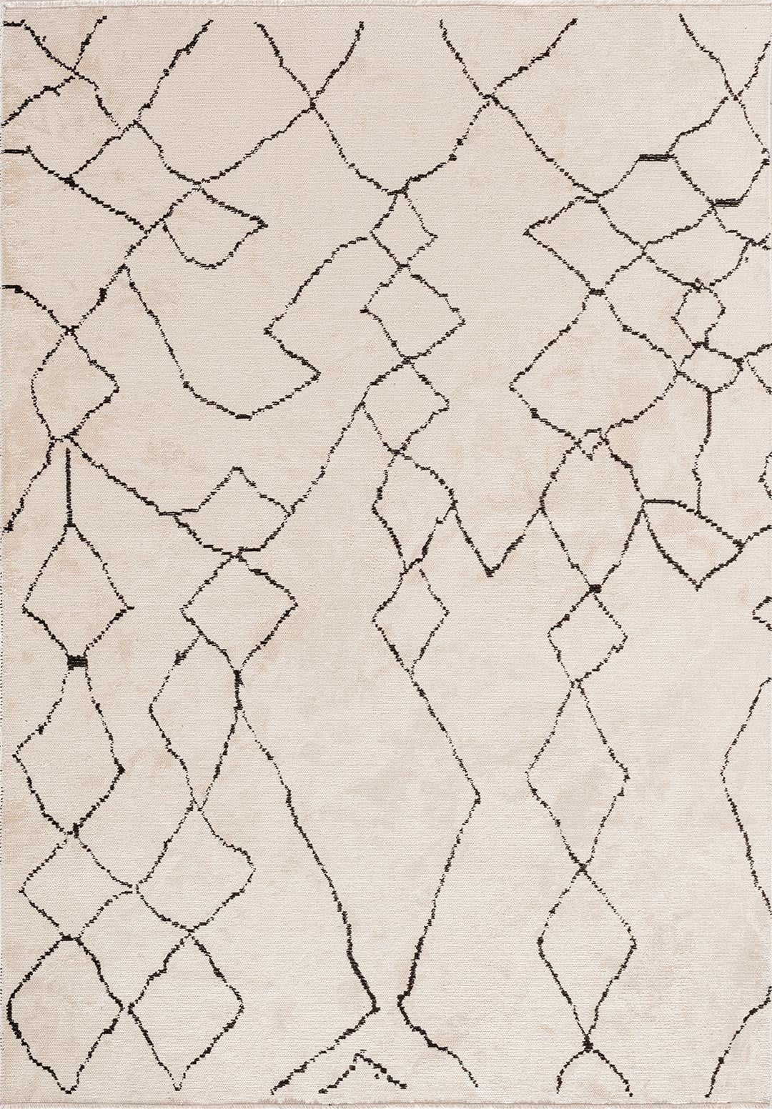 Ethnic Black - Ecru Rug Rugs - Venetto Design Venettodesign.com