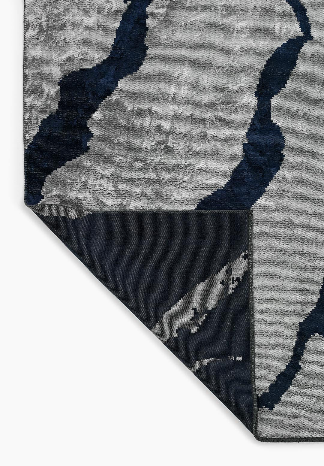 Aura Dark Navy - Ice Blue Rug Rugs - Venetto Design Venettodesign.com