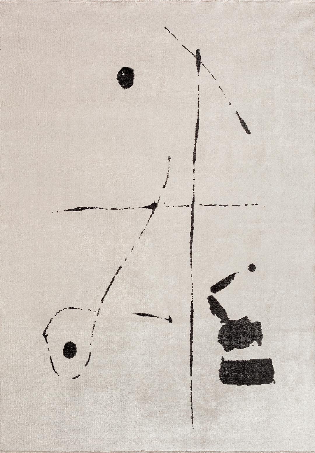 Clay Black - Ecru Rug Rugs - Venetto Design Venettodesign.com