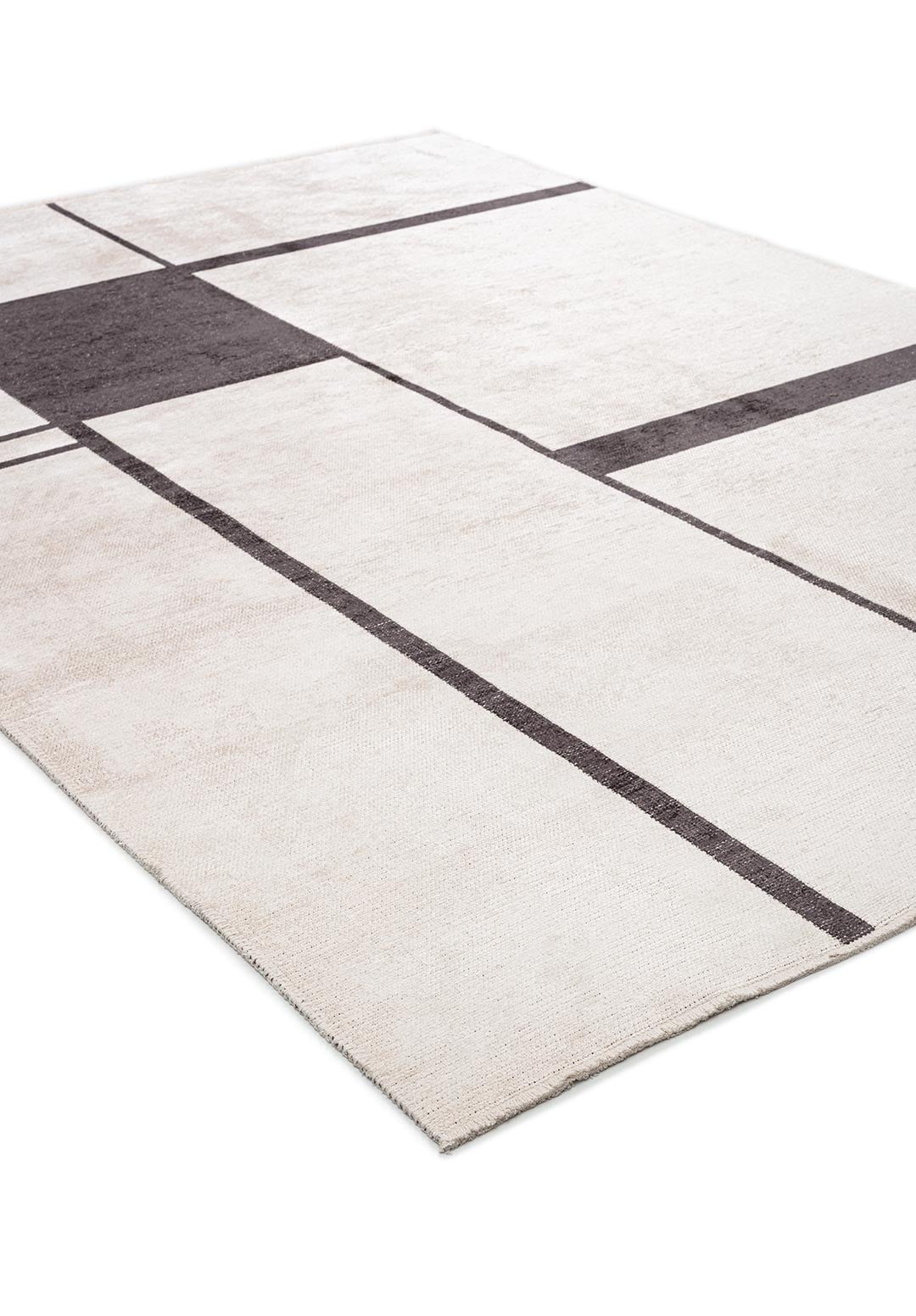 Cell Charcoal - Ecru Rug Rugs - Venetto Design Venettodesign.com