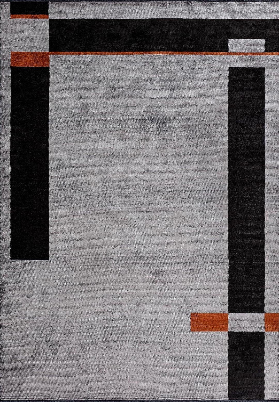 Tetris Black - Light Grey Rug Rugs - Venetto Design Venettodesign.com