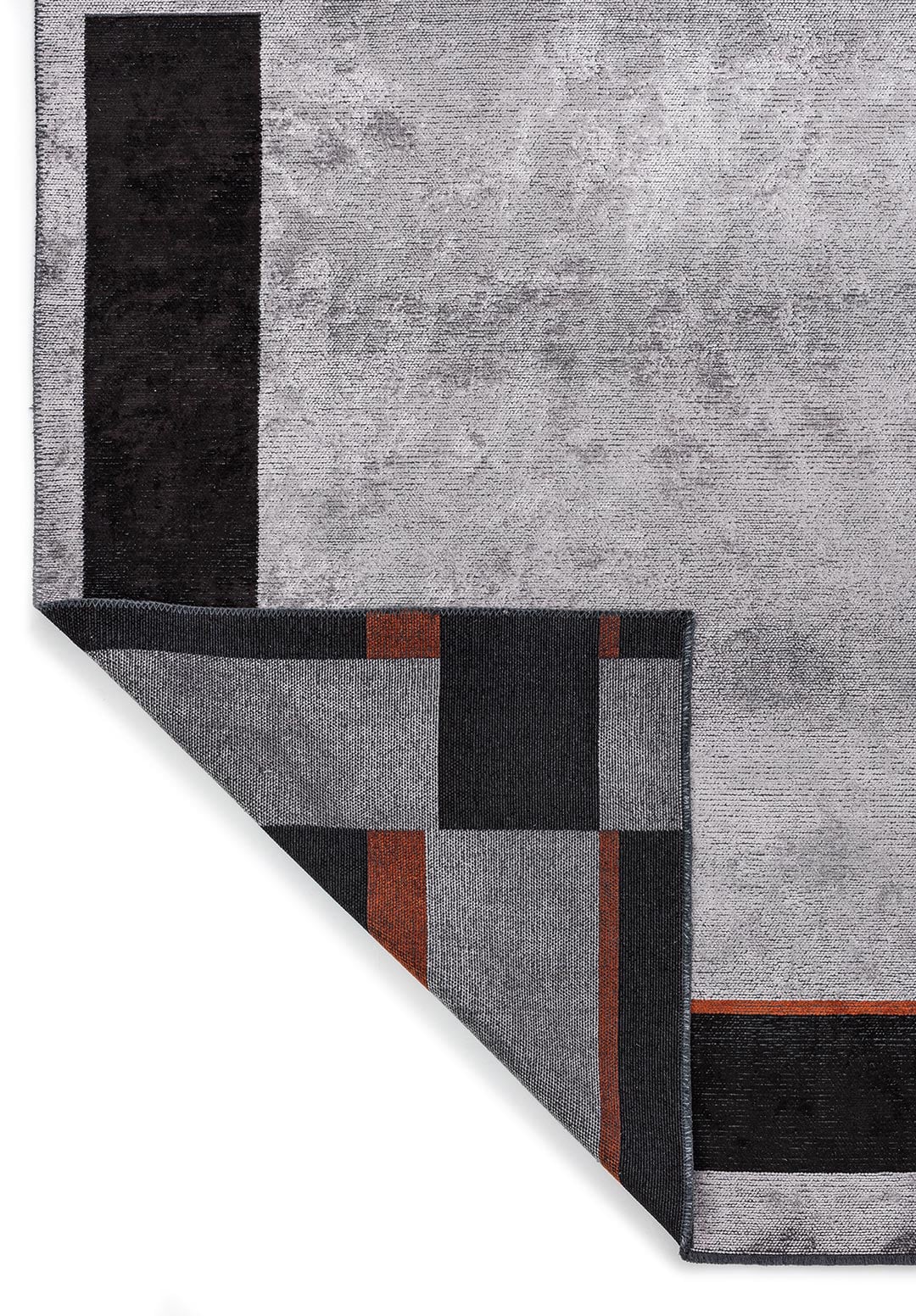 Tetris Black - Light Grey Rug Rugs - Venetto Design Venettodesign.com