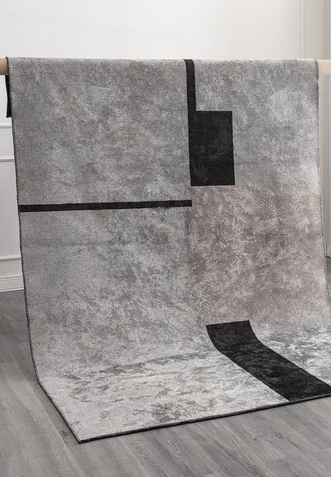 Block Black - Light Grey Rug Rugs - Venetto Design Venettodesign.com