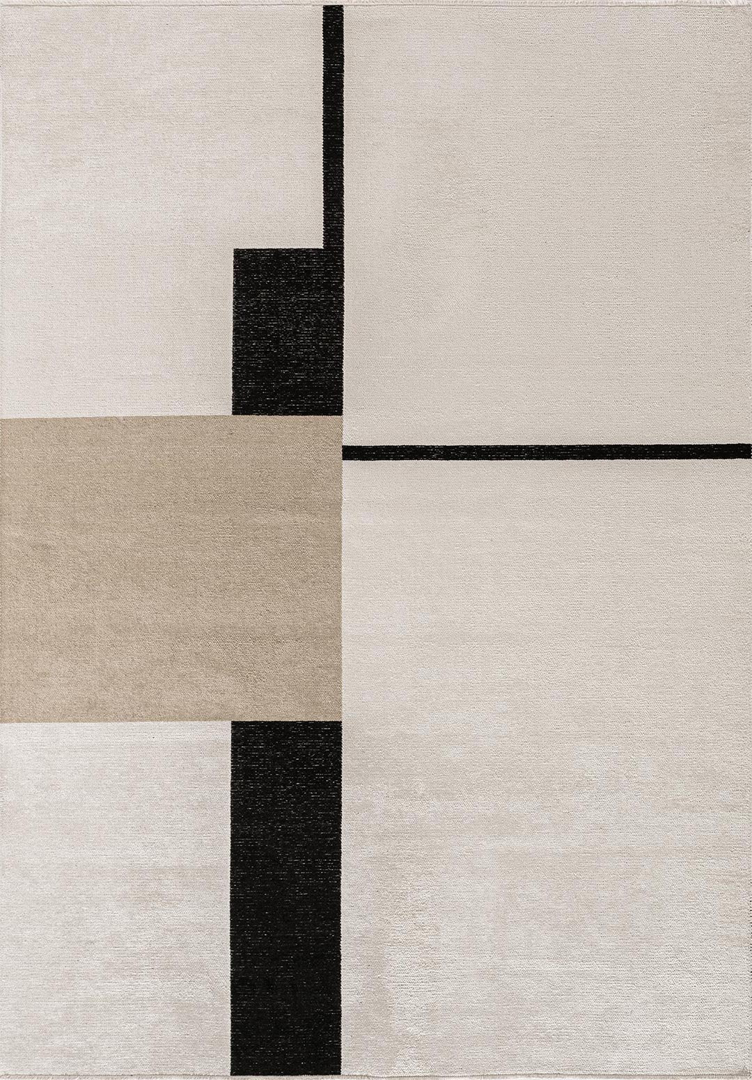 Block Black - Nougat Rug Rugs - Venetto Design Venettodesign.com