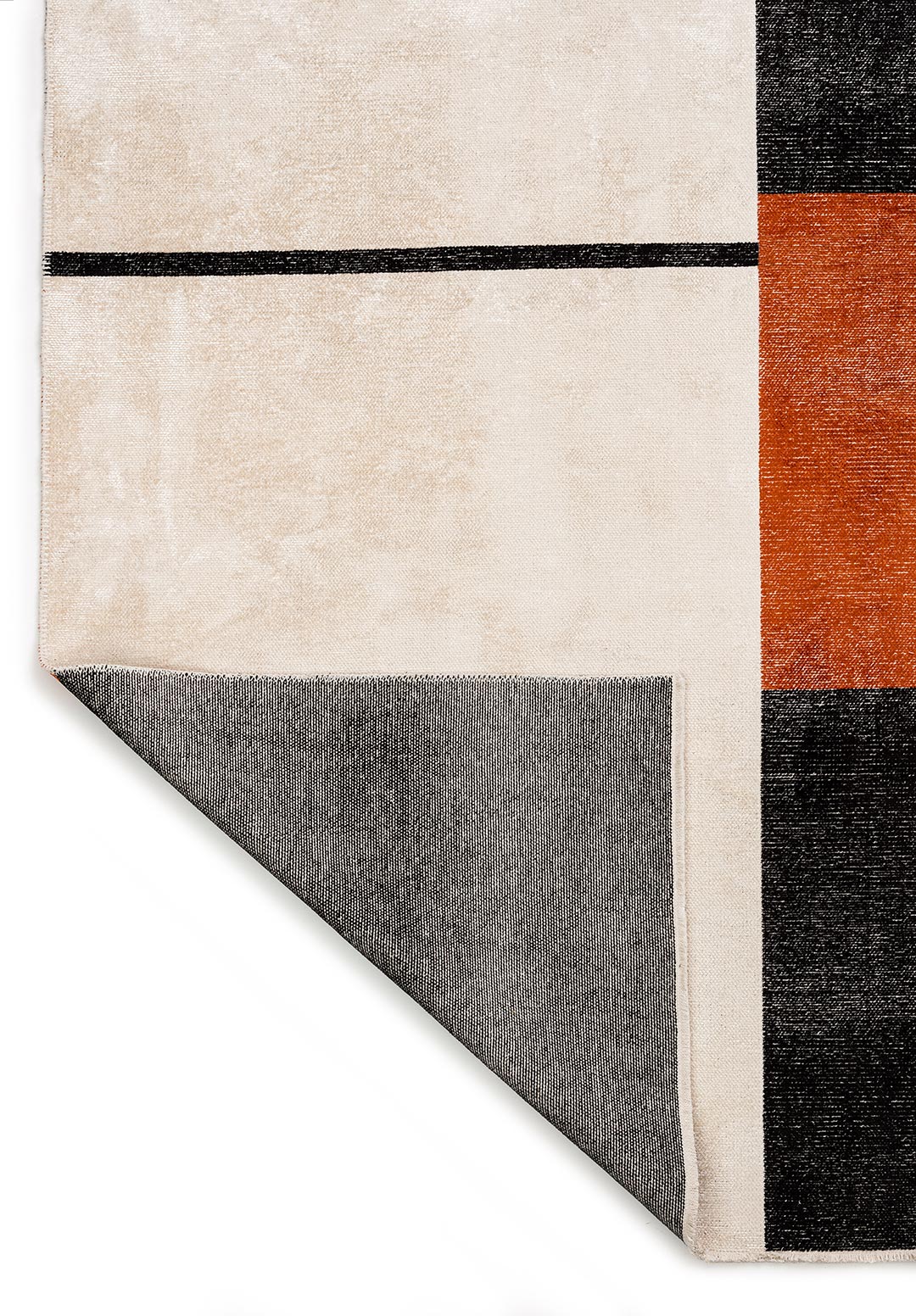 Block Black - Rust Rug Rugs - Venetto Design Venettodesign.com