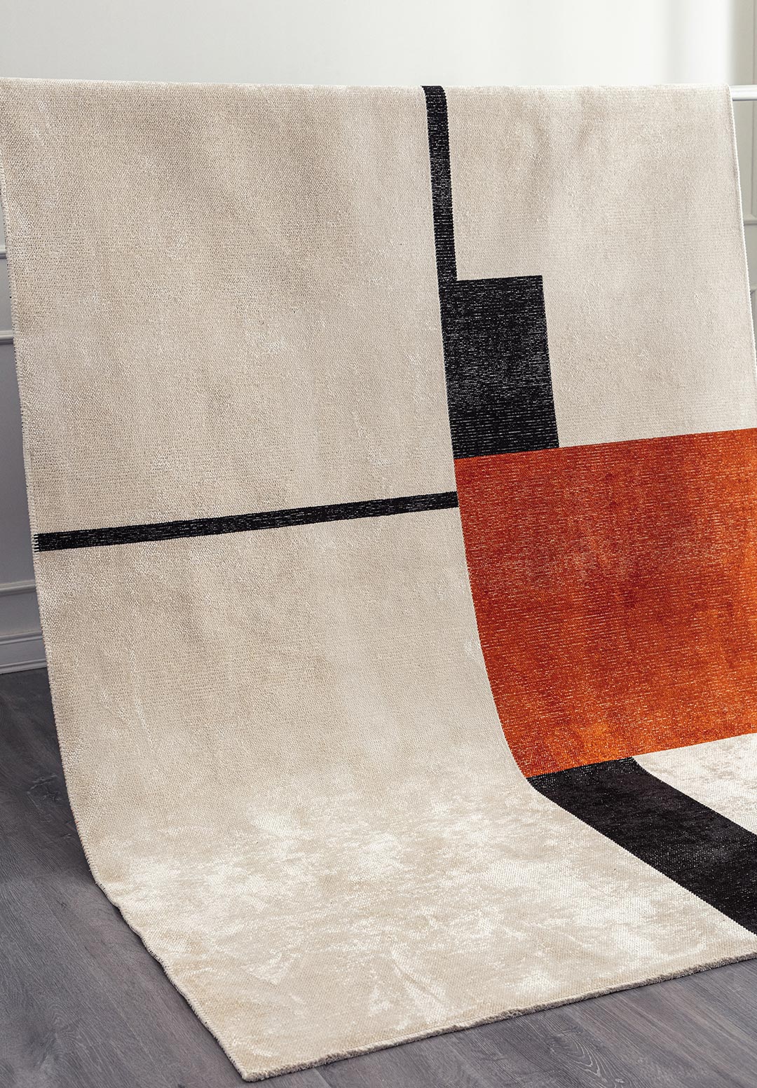 Block Black - Rust Rug Rugs - Venetto Design Venettodesign.com