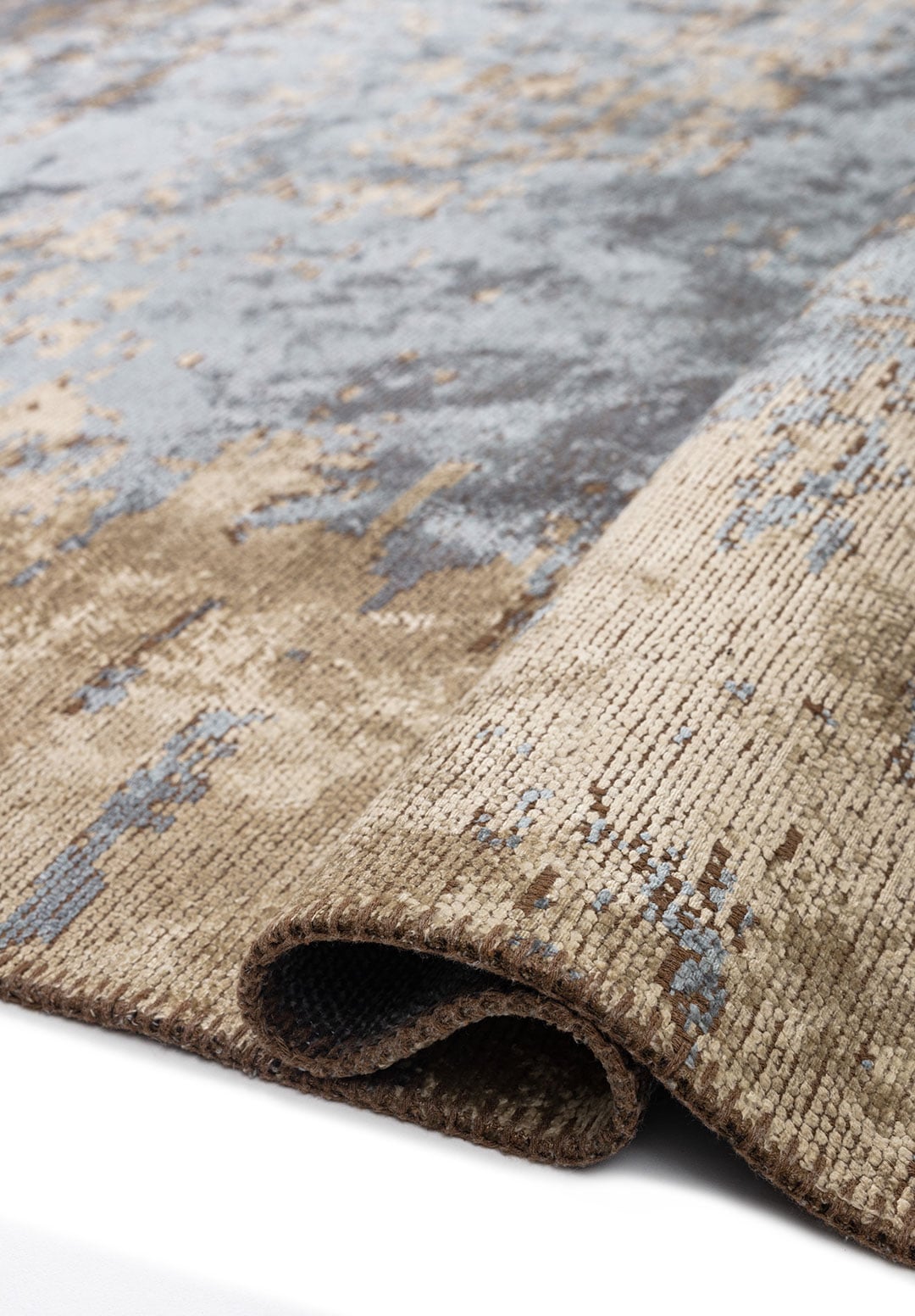 Fog Blue - Beige Rug Rugs - Venetto Design Venettodesign.com