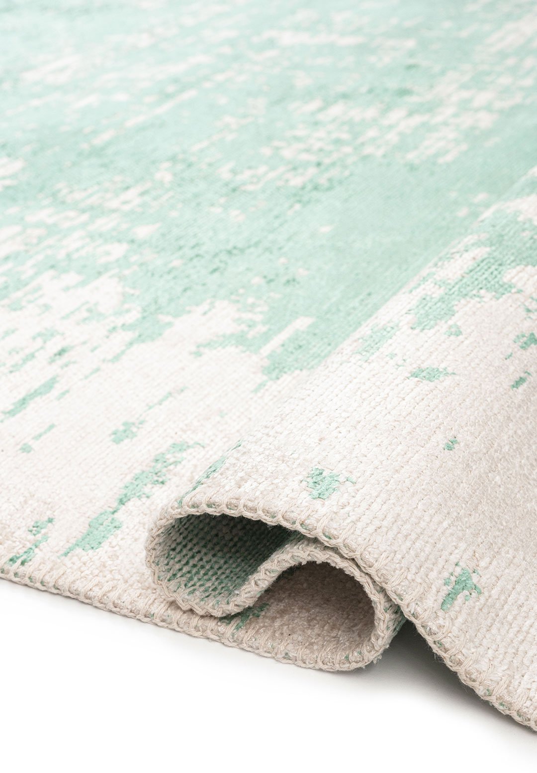 Fog River Green - Ecru Rug Rugs - Venetto Design Venettodesign.com