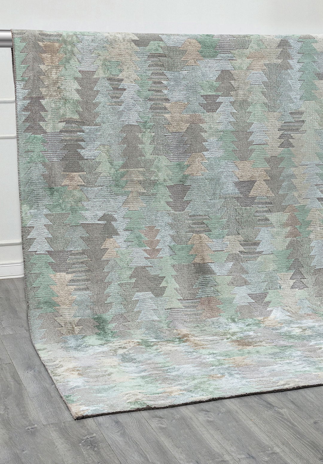 Clan River Green - Ice Blue Rug Rugs - Venetto Design Venettodesign.com