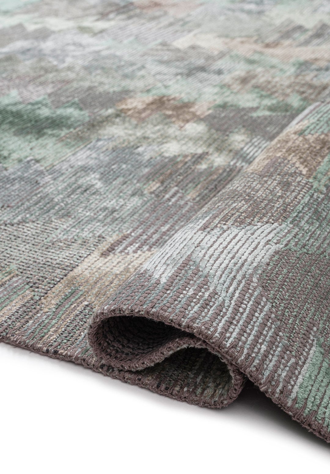 Clan River Green - Ice Blue Rug Rugs - Venetto Design Venettodesign.com