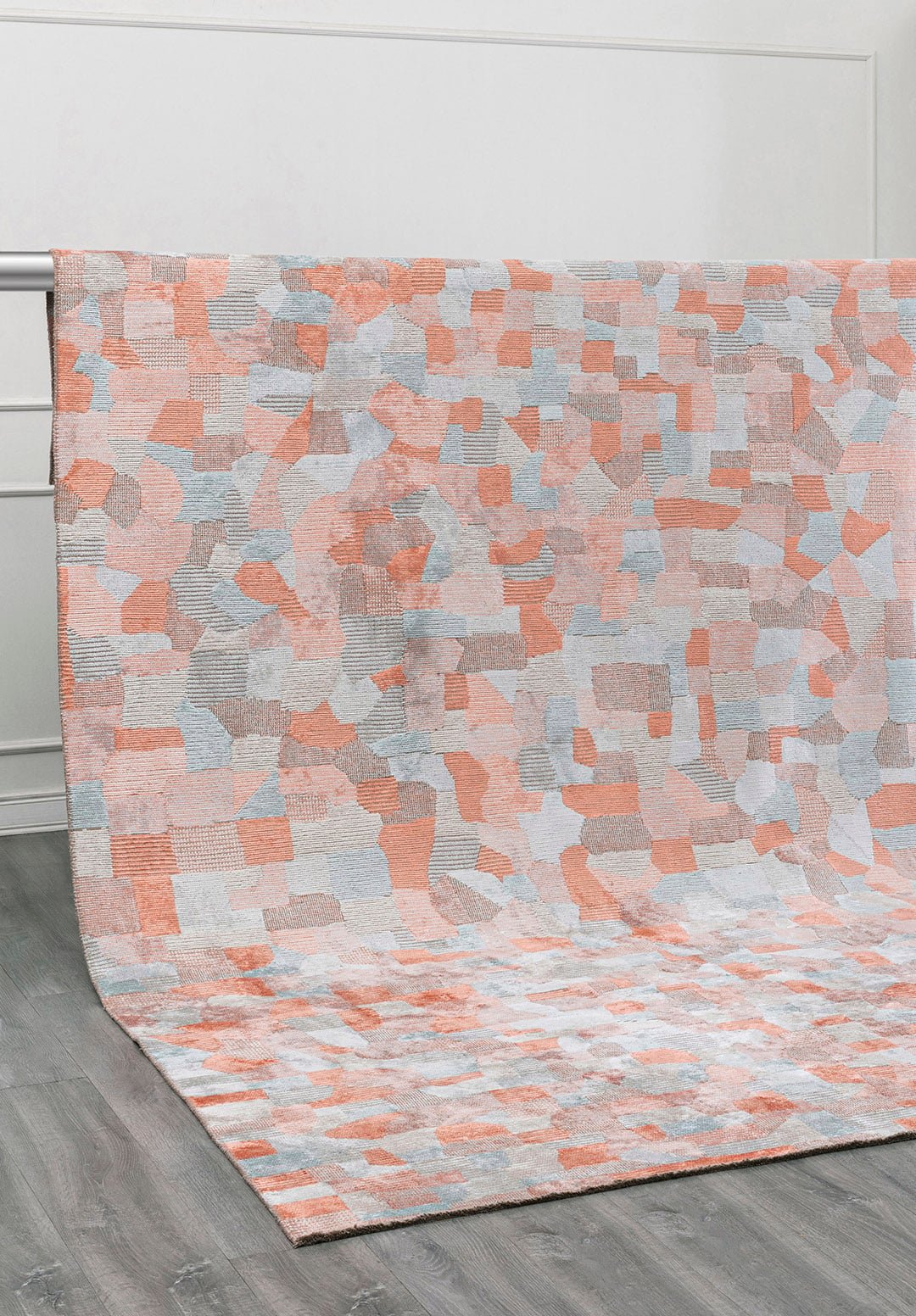 Dune Light Coral - Ice Blue Rug Rugs - Venetto Design Venettodesign.com