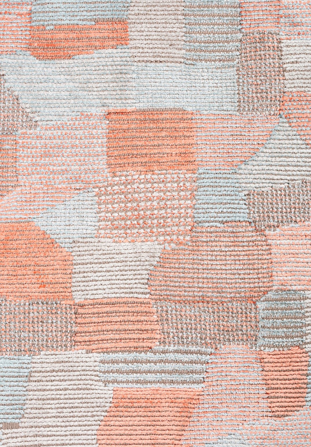 Dune Light Coral - Ice Blue Rug Rugs - Venetto Design Venettodesign.com