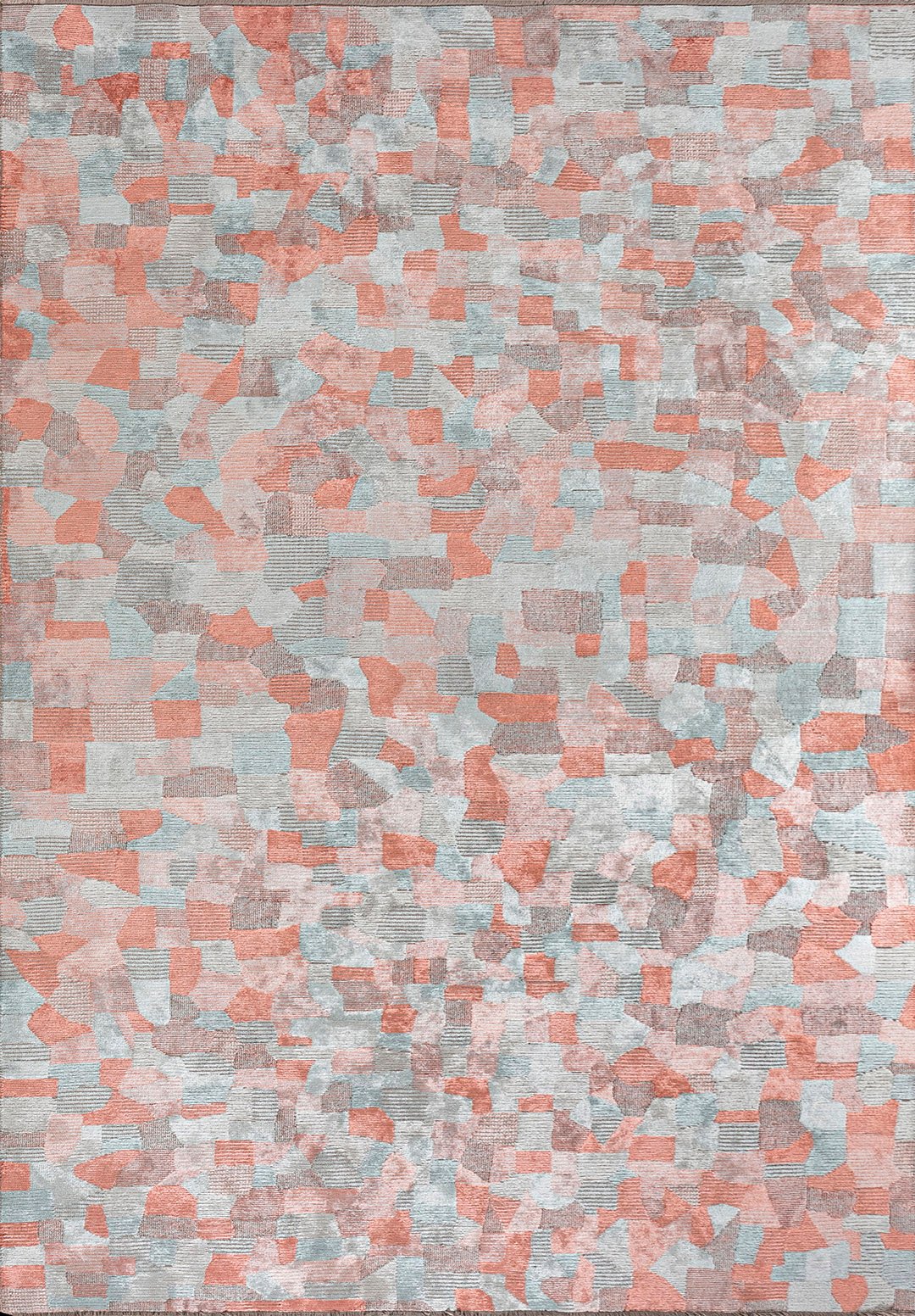 Dune Light Coral - Ice Blue Rug Rugs - Venetto Design Venettodesign.com