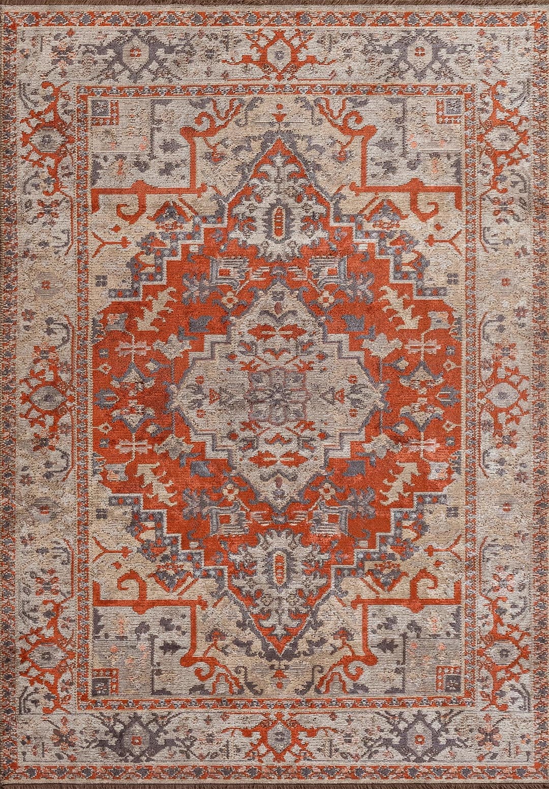 Alcasar Beige - Dark Terra Rug