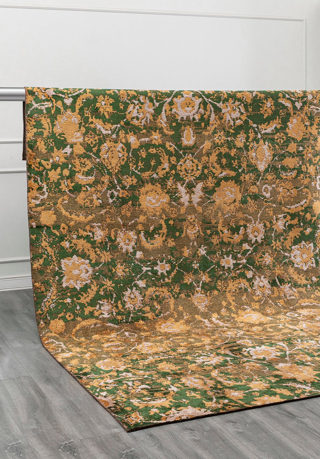Ornella Gold - Forest Green Rug Rugs - Venetto Design Venettodesign.com
