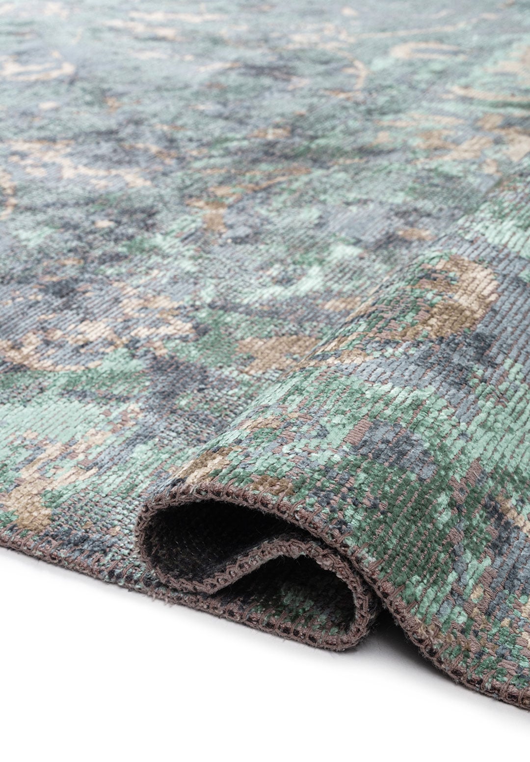 Ornella Blue - River Green Rug Rugs - Venetto Design Venettodesign.com
