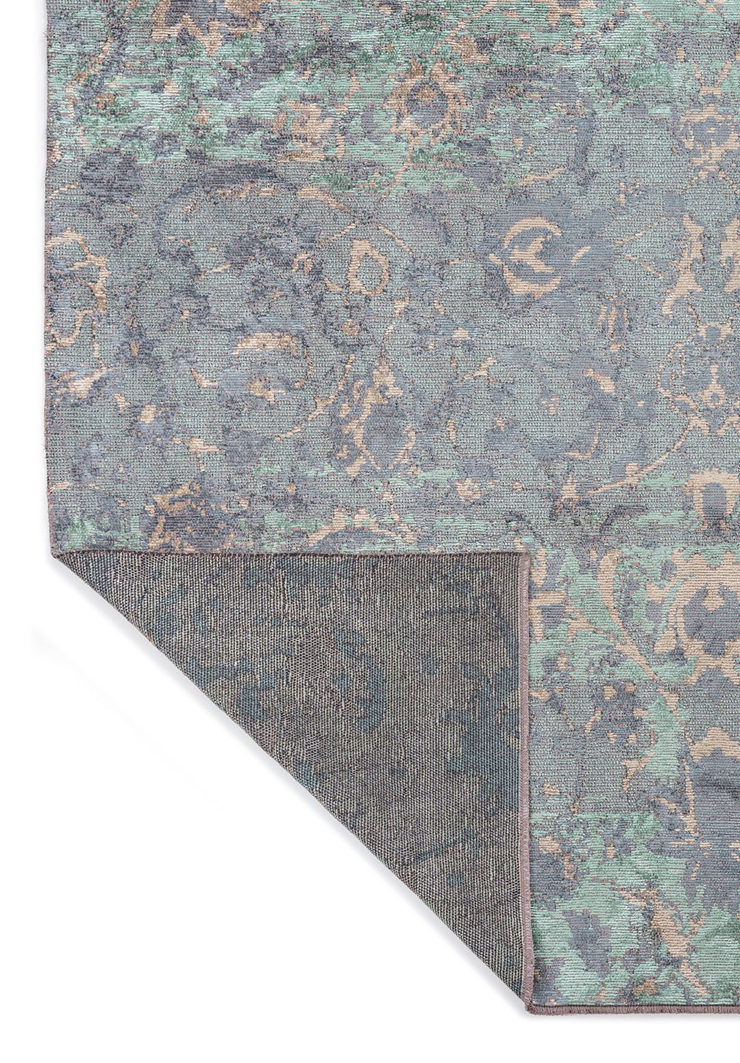 Ornella Blue - River Green Rug Rugs - Venetto Design Venettodesign.com