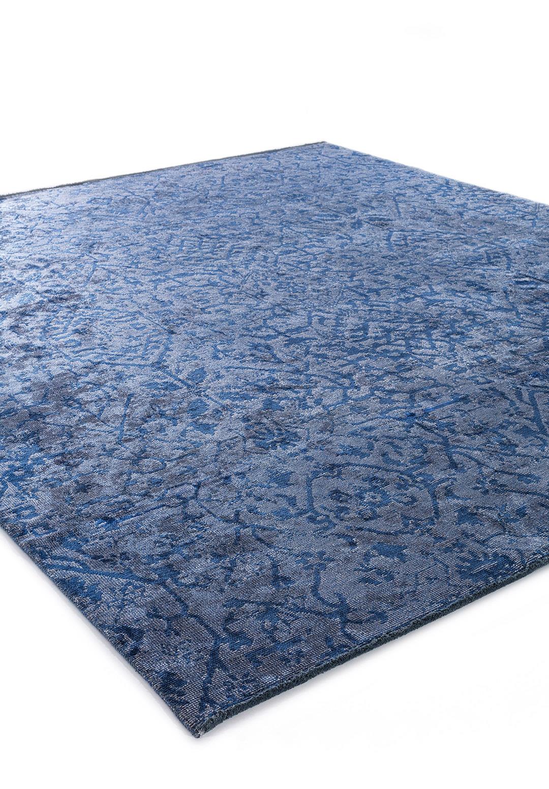 Fable Light Grey - Navy Blue Rug Rugs - Venetto Design Venettodesign.com