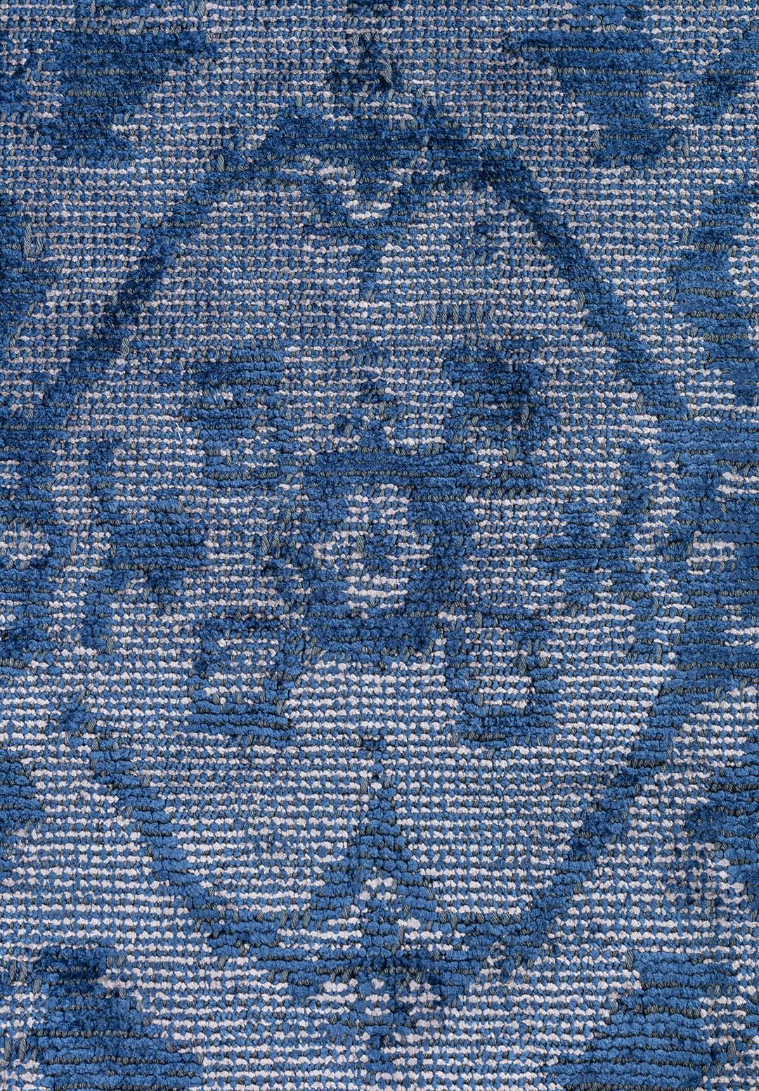Fable Light Grey - Navy Blue Rug Rugs - Venetto Design Venettodesign.com
