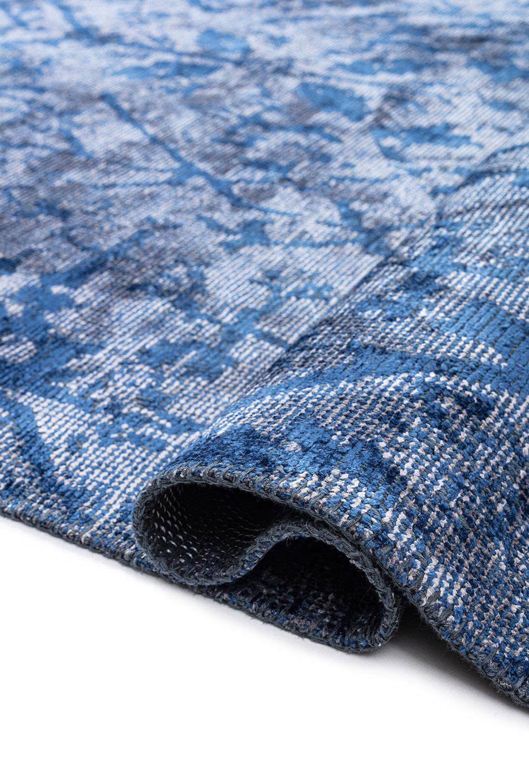 Fable Light Grey - Navy Blue Rug Rugs - Venetto Design Venettodesign.com